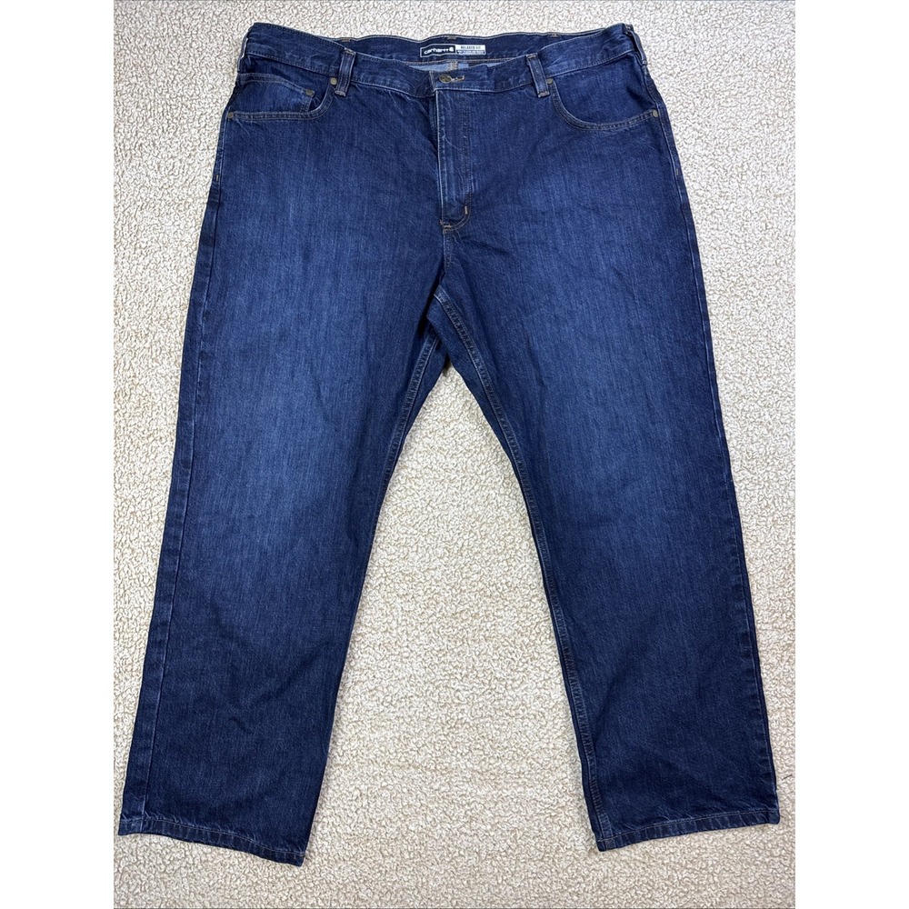 Carhartt BD5119-M Relaxed Fit Blue Denim Jeans Men's 42x30 Medium Wash Cotton